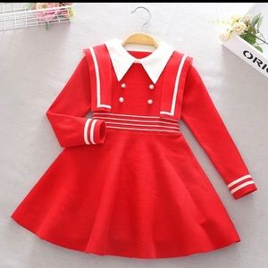 T5 Dress Baby Girl Dress Autumn and Winter Knitted Sweater Dress